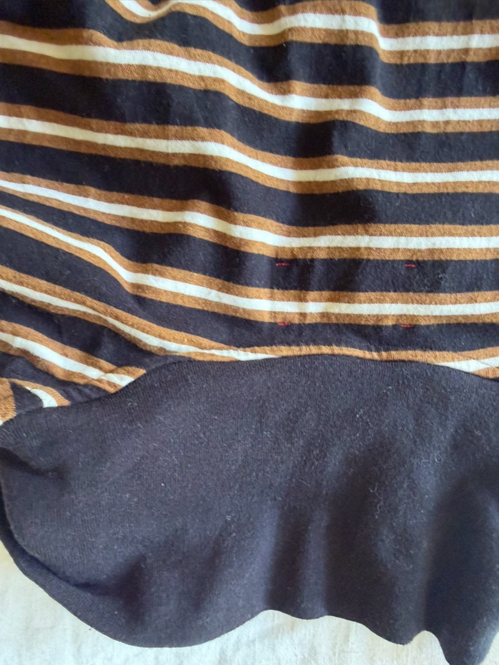 XiRENA Black, Tan and White Striped Polo Shirt - Picture 5 of 5